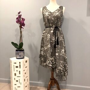 Elegant asymmetric maxi dress